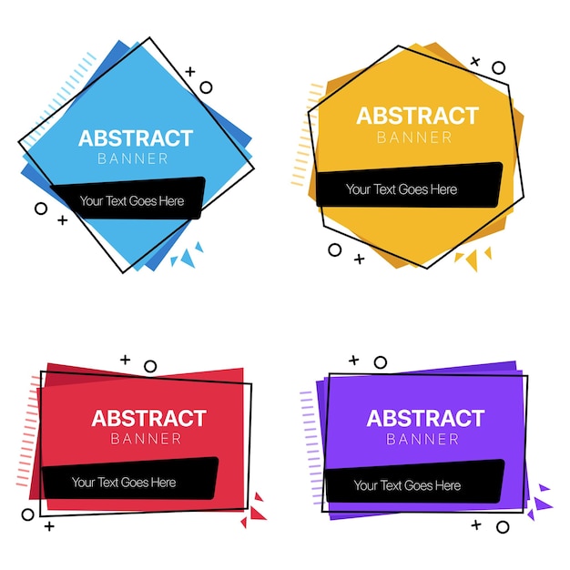 Conjunto de Banners Formas Geométricas