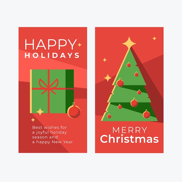 Conjunto de banners horizontales planas felices fiestas