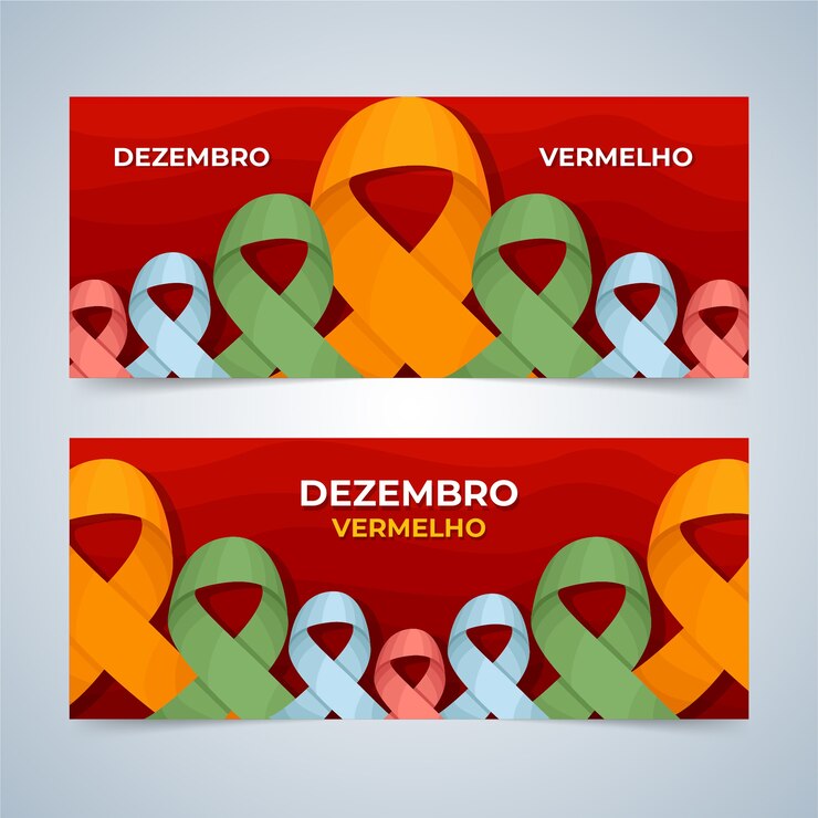 Vector gratuito conjunto de banners horizontales planos dibujados a mano dezembro vermelho