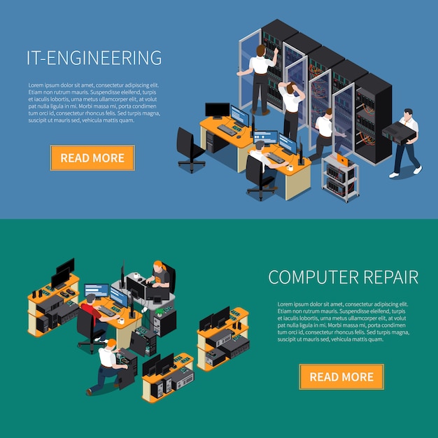 Conjunto de Banners de Ingeniería de TI