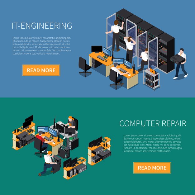 Conjunto de Banners de Ingeniería de TI