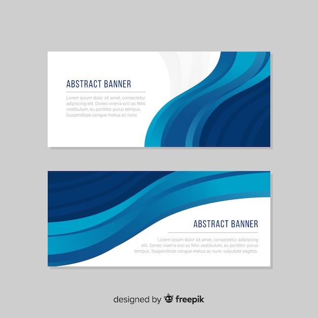 Conjunto de banners modernos con diseño abstracto