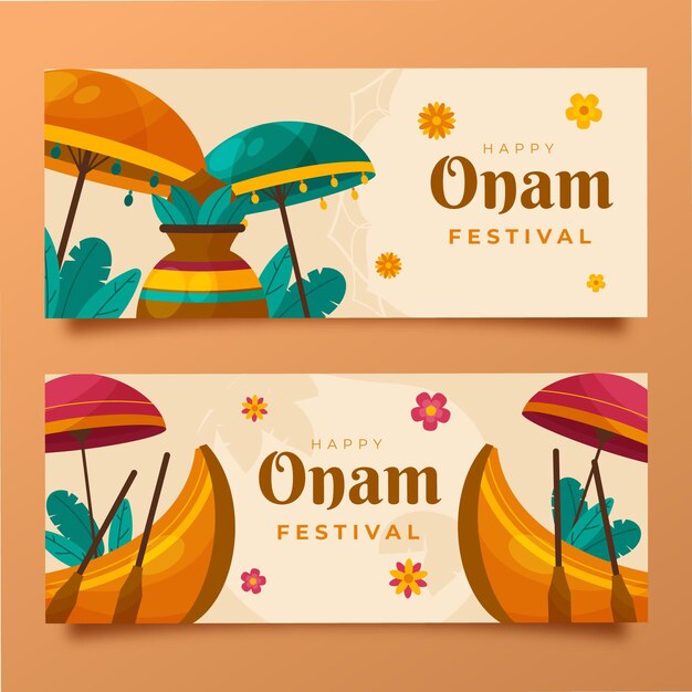 Conjunto de banners de Onam