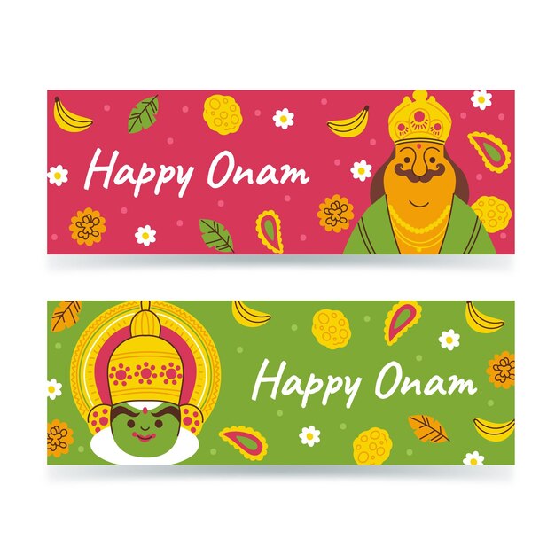 Conjunto de banners de Onam