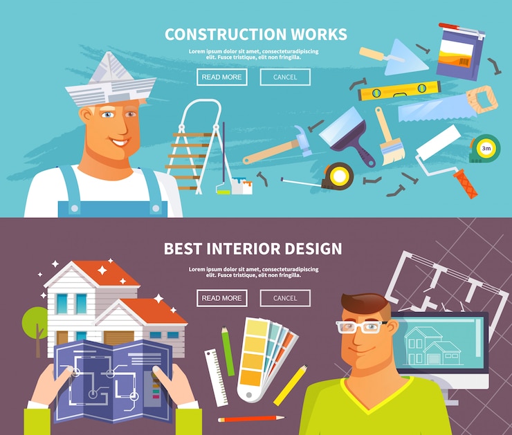 Vector gratuito conjunto de banners de renovación