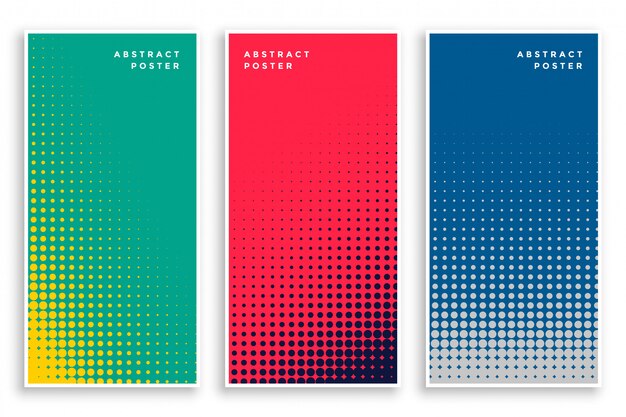Conjunto de banners de semitono.