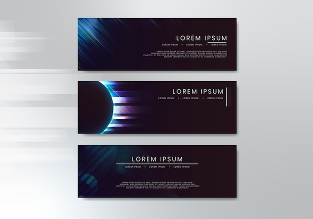 Conjunto de banners de sitio web elegante