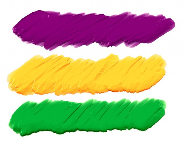 Conjunto de banners de trazos de pintura acrílica de tres