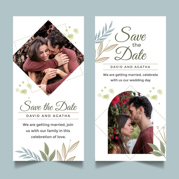 Conjunto de banners verticales de celebración de boda