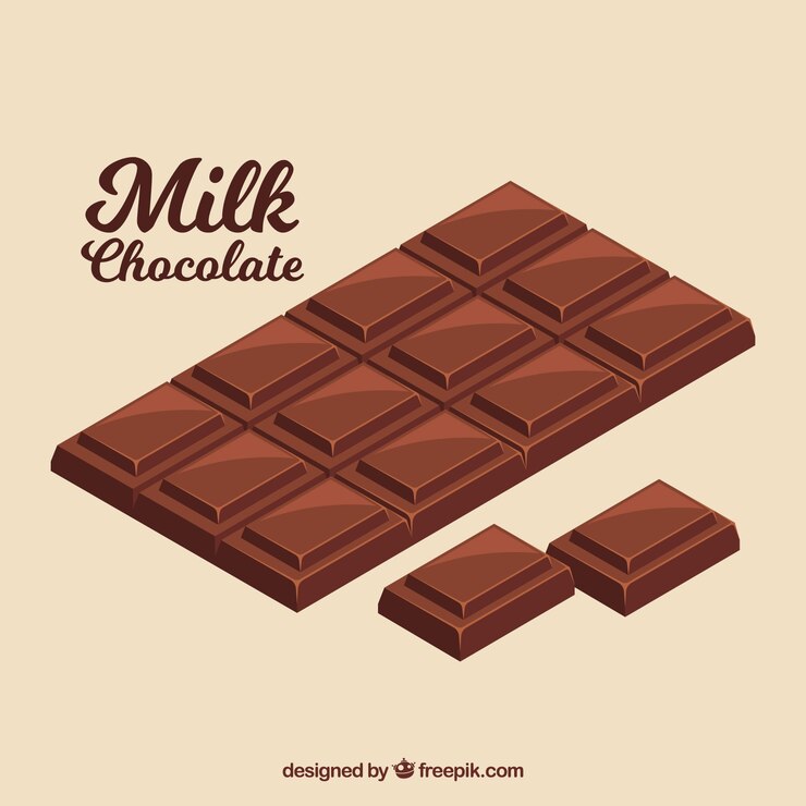 Vector gratuito conjunto de barras y trozos con chocolates diferentes
