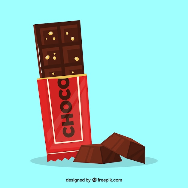 Vector gratuito conjunto de barras y trozos con chocolates diferentes