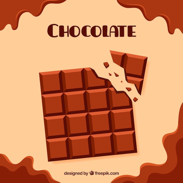 Vector gratuito conjunto de barras y trozos de delicioso chocolate