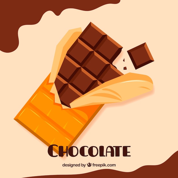 Conjunto de barras y trozos de delicioso chocolate
