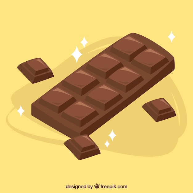 Vector gratuito conjunto de barras y trozos de delicioso chocolate