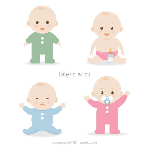 Conjunto de bebés lindos