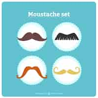 Vector gratuito conjunto bigote