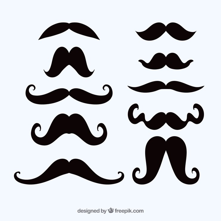Vector gratuito conjunto de bigotes