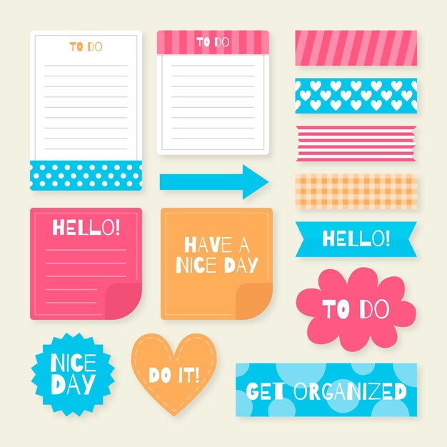 Conjunto de bloc de notas de planificador