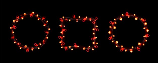 Conjunto de bombillas de luz de neón