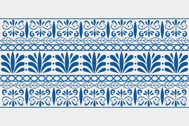 Conjunto de borde griego dibujado a mano