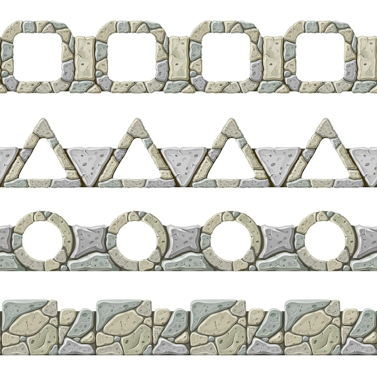 Vector gratuito conjunto de borde gris antiguo transparente.