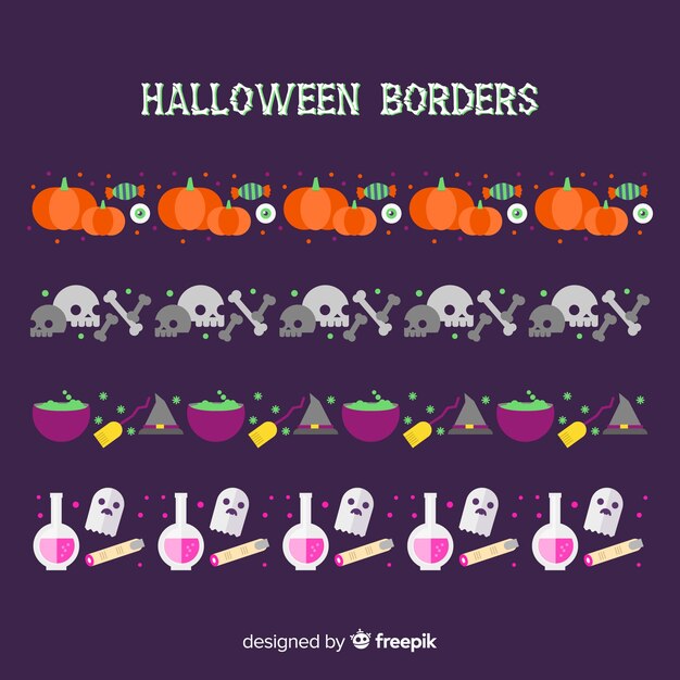 Conjunto de bordes de halloween