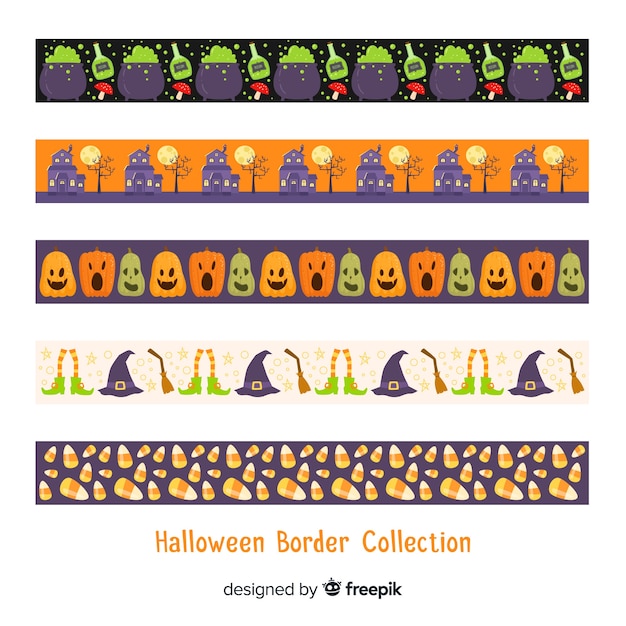 Conjunto de bordes de halloween