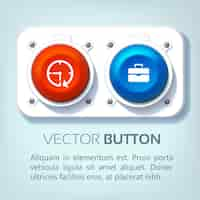 Vector gratuito conjunto de botones de la interfaz web