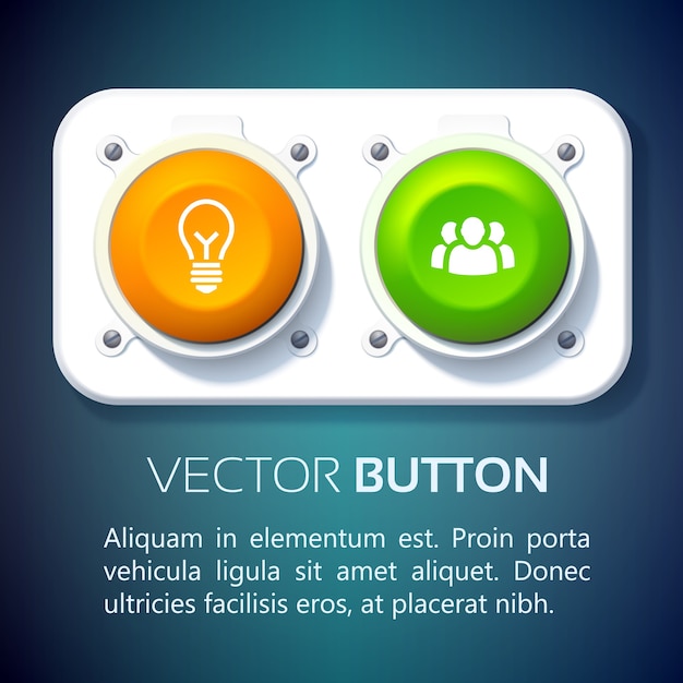 Vector gratuito conjunto de botones de la interfaz web