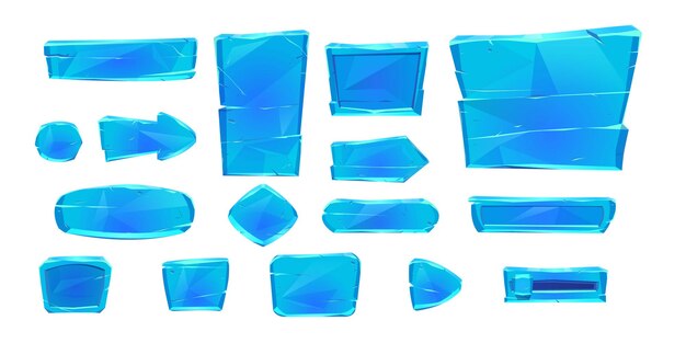 Conjunto de botones de juego de hielo