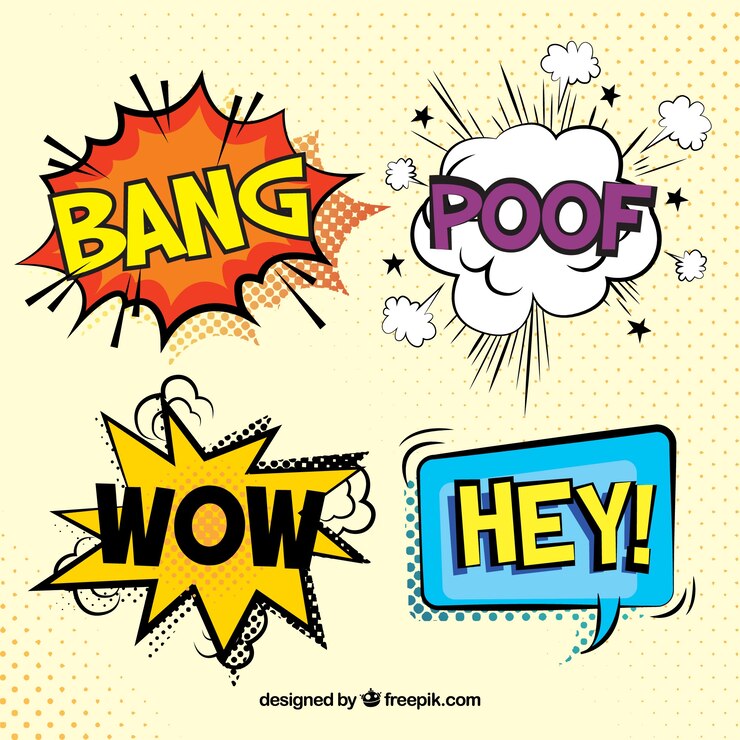 Vector gratuito conjunto de burbujas de texto para comic