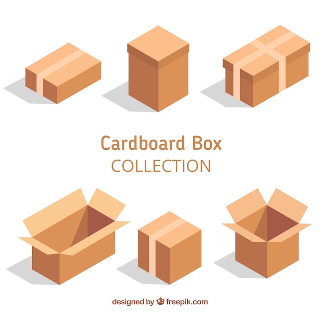 Conjunto de cajas de cartón para el envío