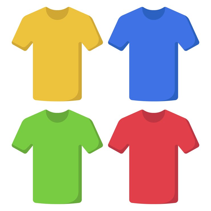 Vector gratuito conjunto de camiseta plana