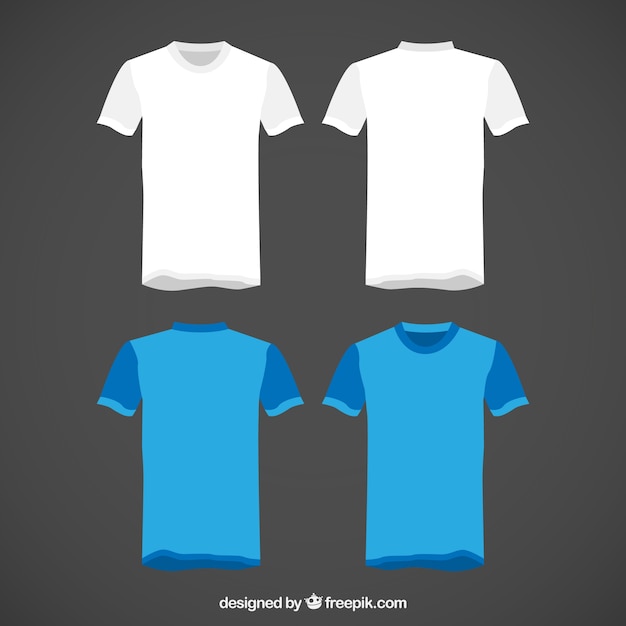 Vector gratuito conjunto de camisetas