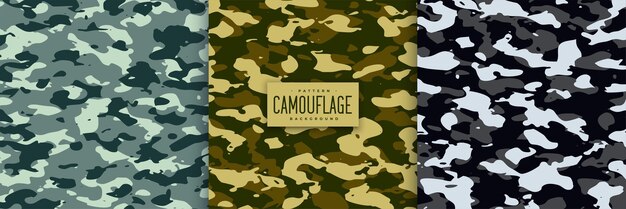 conjunto de camuflaje patrón militar textura de fondo