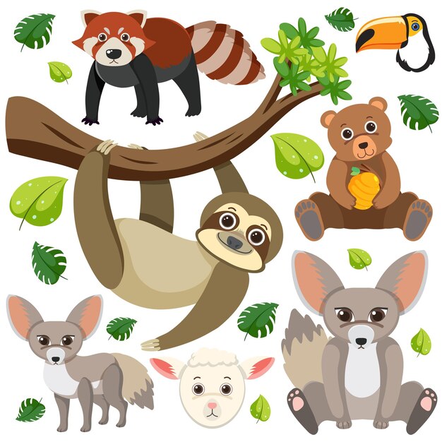 Conjunto de carácter animal mixto.