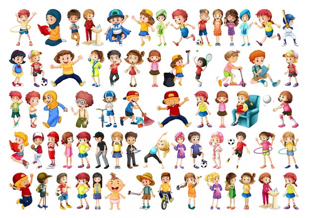 Conjunto de caracteres chikdren.