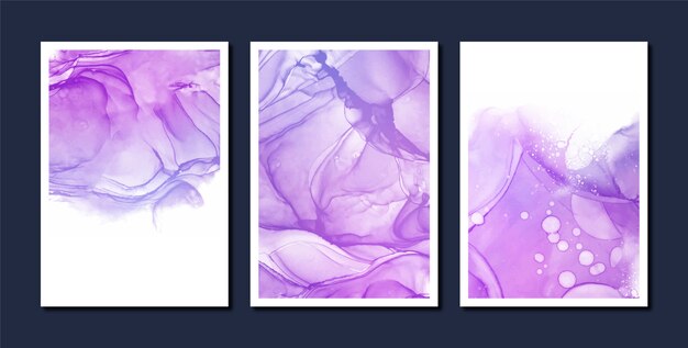 Conjunto de carteles de color pastel acuarela