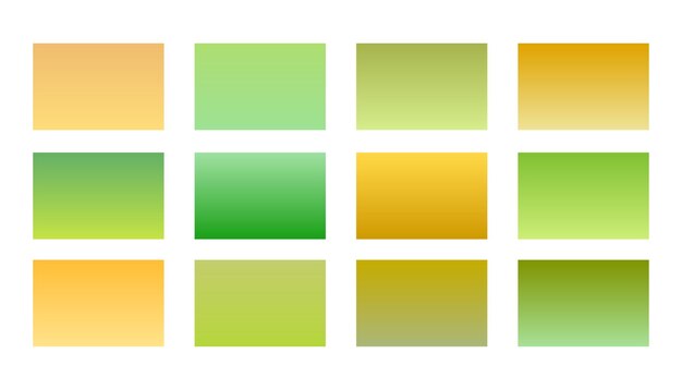 conjunto de carteles de gradiente abstracto para telón de fondo web o de aplicación
