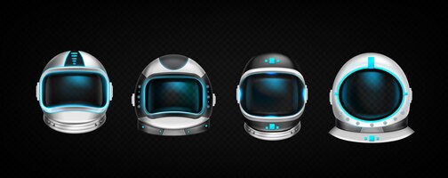 Vector gratuito conjunto de cascos de astronauta
