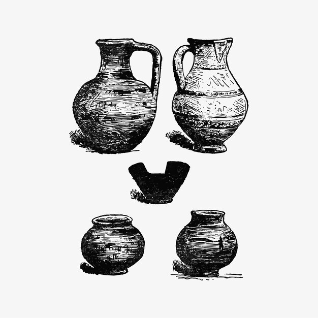Conjunto de cerámica antigua