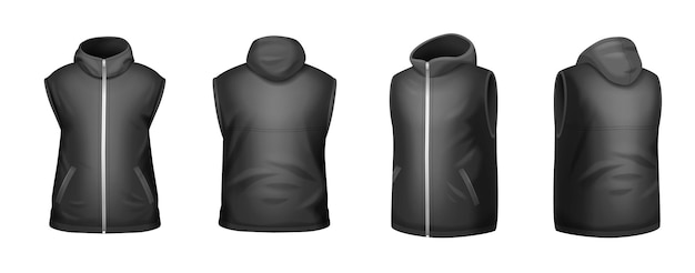 Vector gratuito conjunto de chaqueta sin mangas