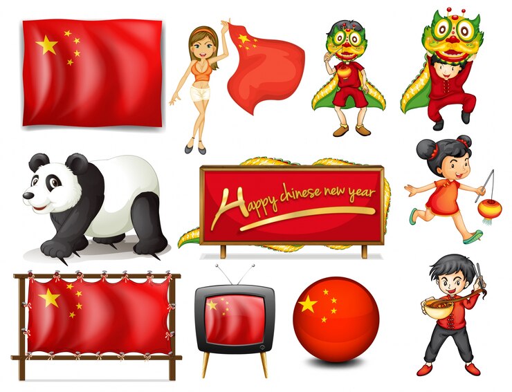 Vector gratuito conjunto de china