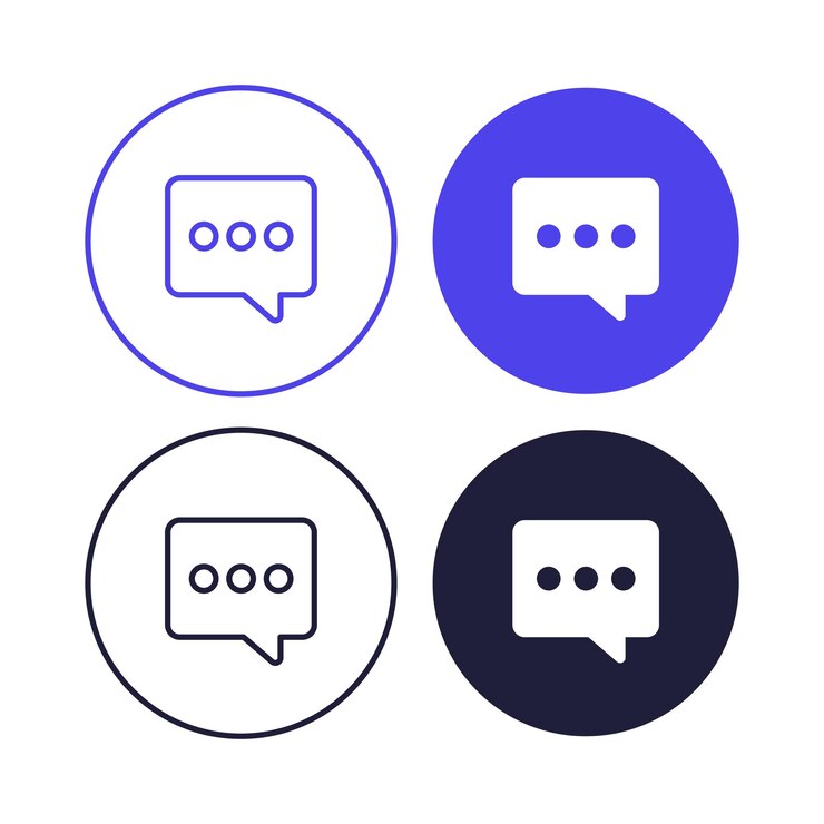 Vector gratuito conjunto de círculos de burbujas de mensajes
