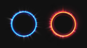 Vector gratis conjunto de círculos de efecto de holograma