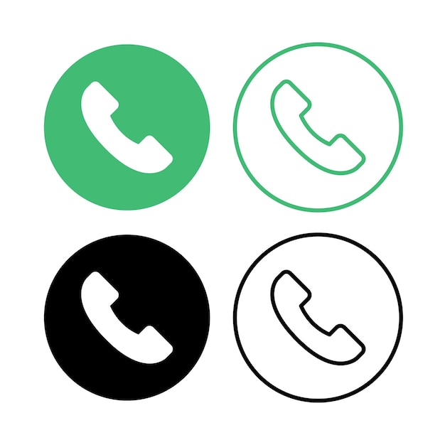 Conjunto de círculos de llamadas telefónicas