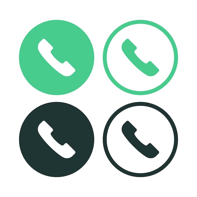 Conjunto de círculos de llamadas telefónicas