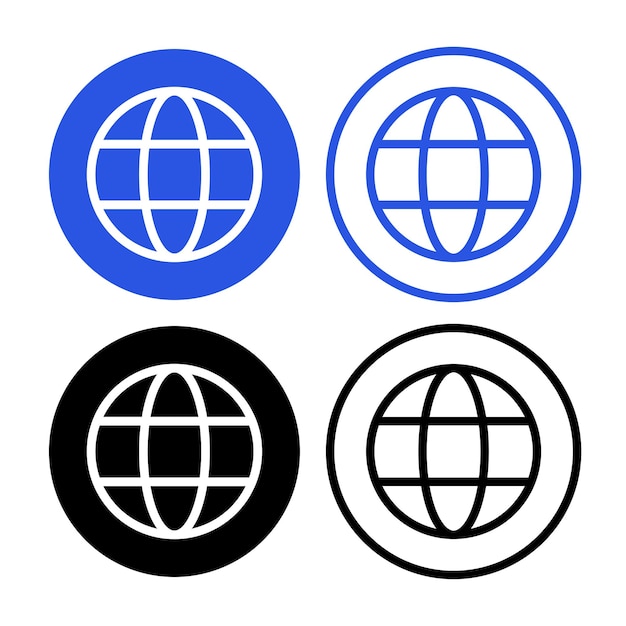 Conjunto de círculos de redes de globos de Internet