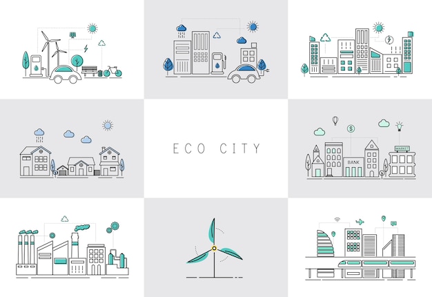conjunto de ciudad ecológica