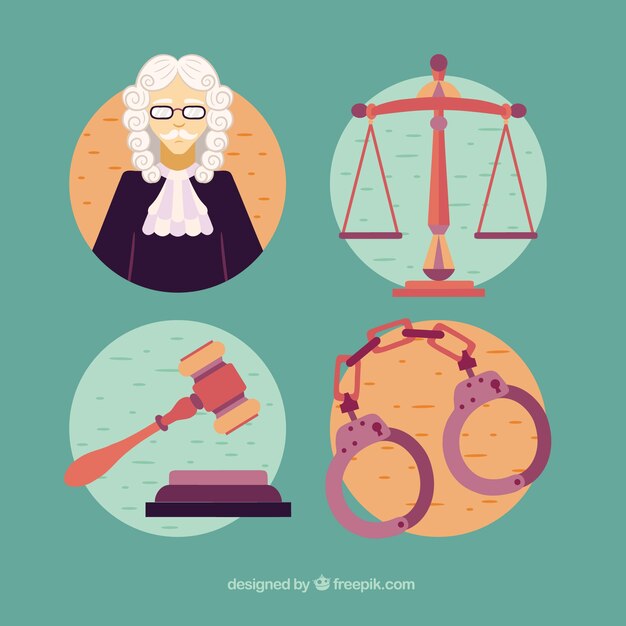 Conjunto clásico de elementos de ley y justicia